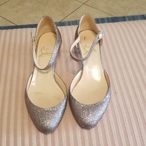 Authentic Christian Louboutin sparkle heels
